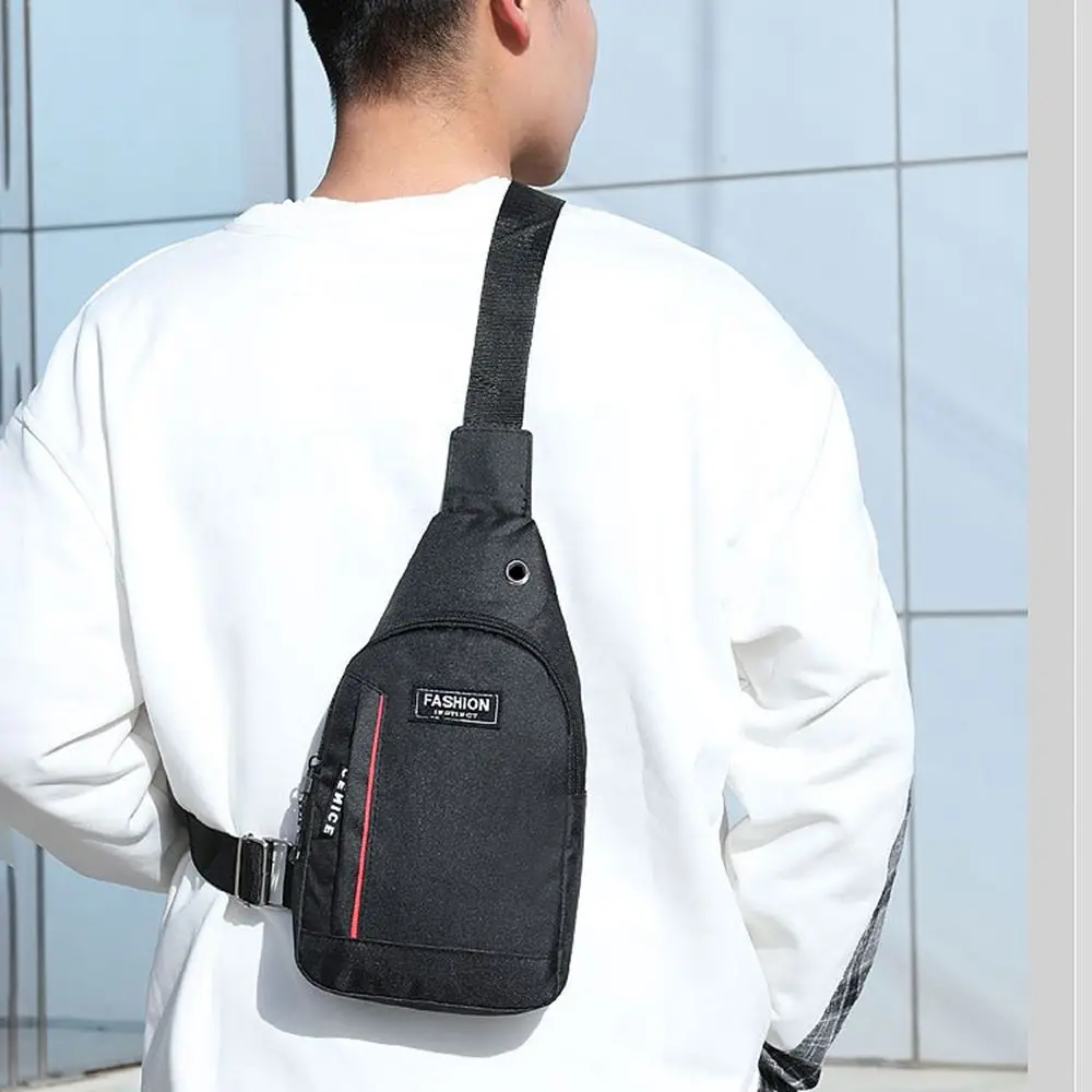 Bolso de hombro sencillo y portátil para hombre, bolsa pequeña de pecho para viaje deportivo y ocio, mochila con eslinga para exteriores, bandolera