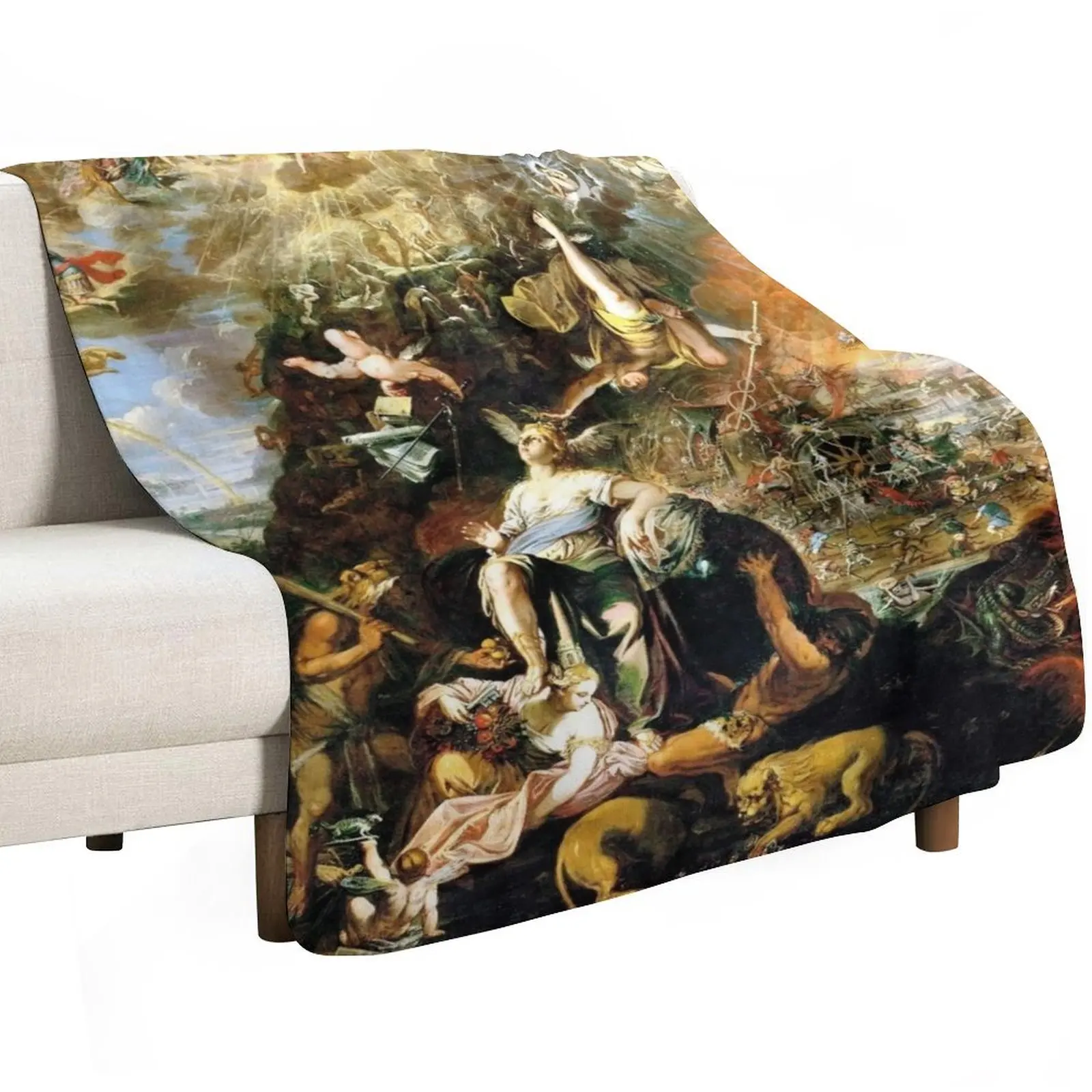 Allegory of the Apocalypse - Joseph Heintz the Younger Throw Blanket Thin Soft Blanket for Summer Night Sleeping