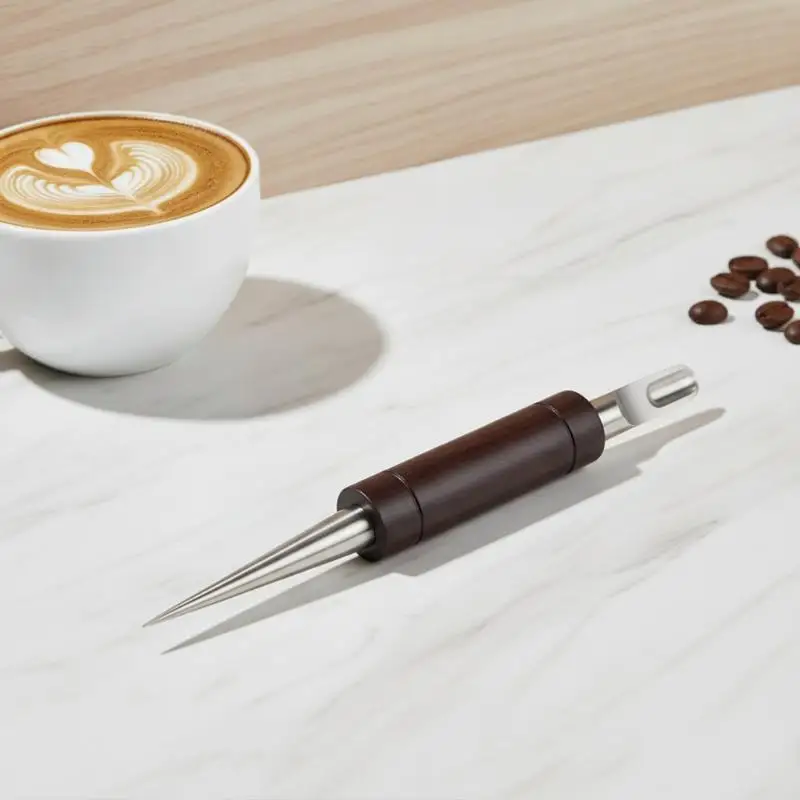 SearchPean Wooden Handle Coffee Art Needles Cappuccino Espresso Decorating Pull Flower Free Shipping