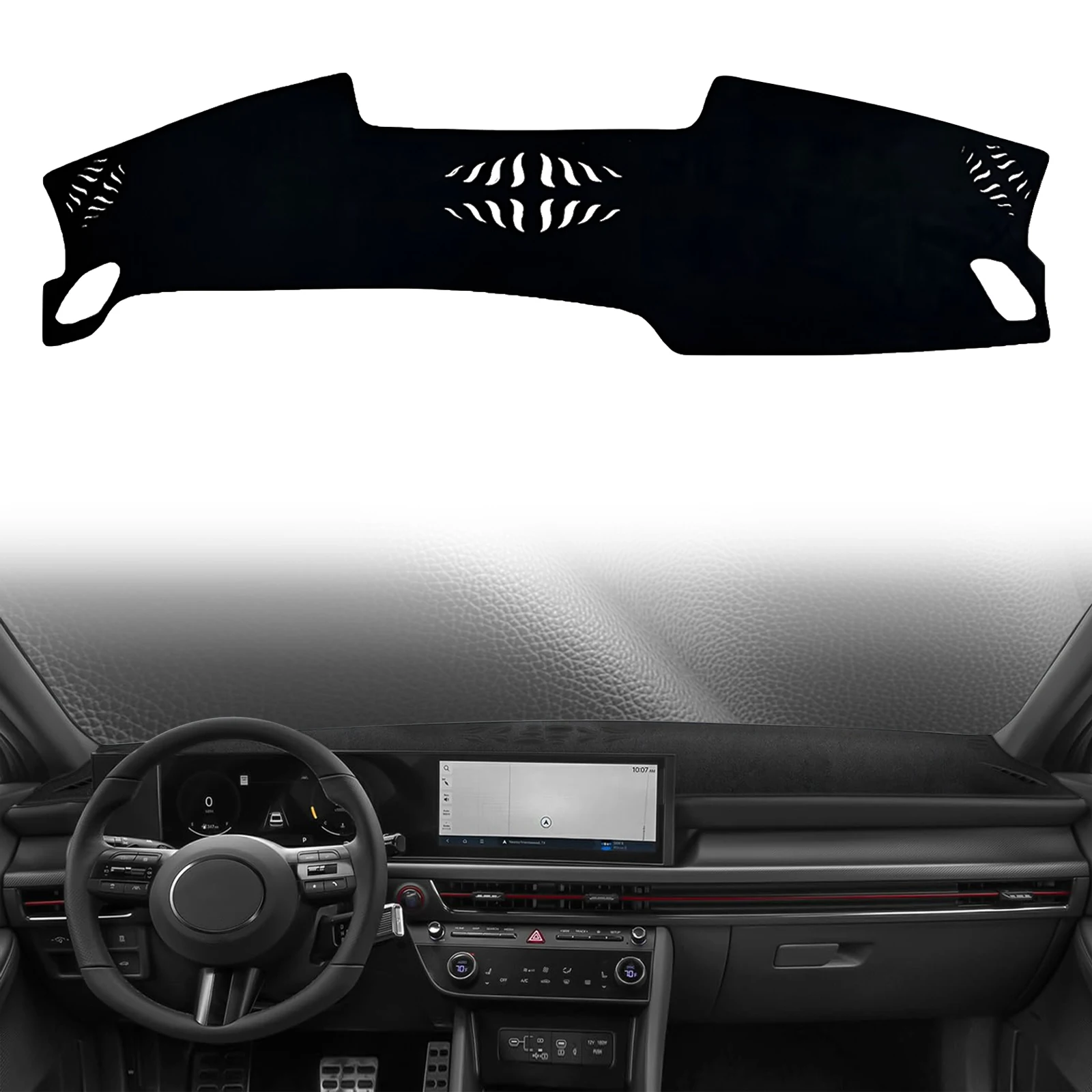 

Для Hyundai Sonata 2024-2026 N-line (без HUD) — Защитный коврик-накладка на приборную панель, солнцезащитный коврик, аксессуары