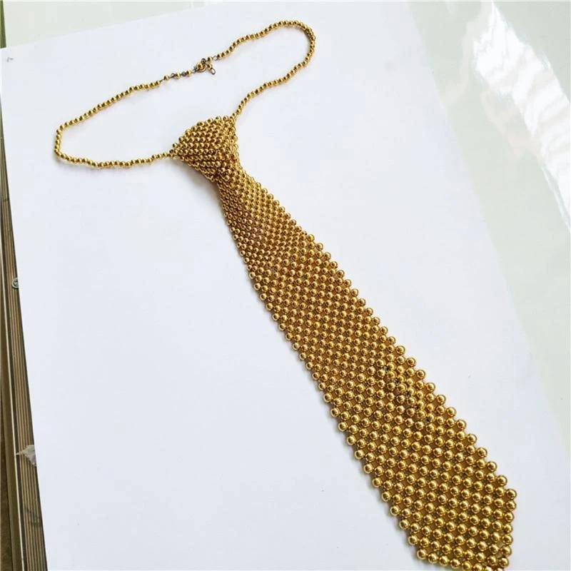 49MF Durability Pearls Decoration Necklace Trend Temperament Tie Elegant Pearls Tie