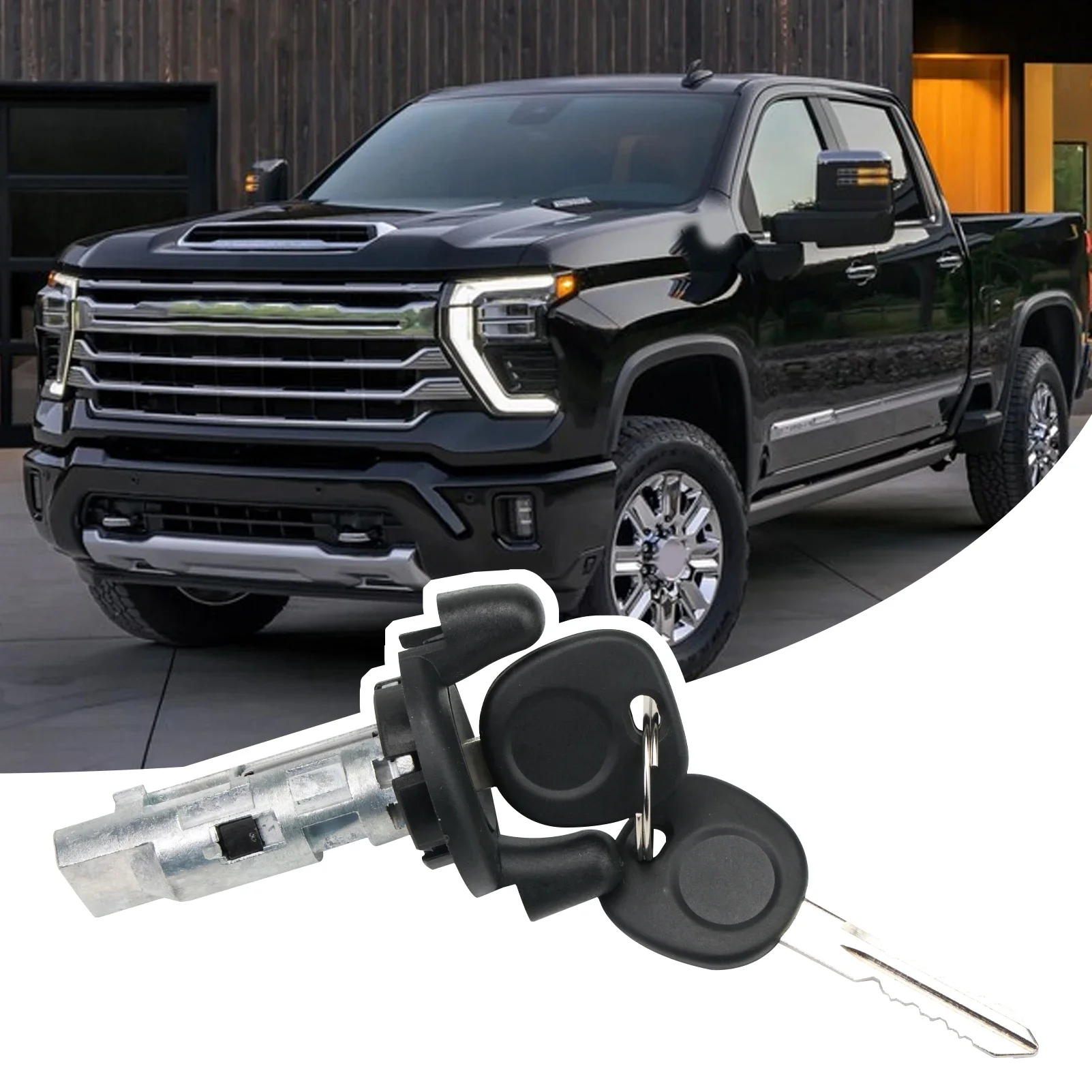 Ignition Switch Lock Cylinder with Key US287L for Cadillac Escalade Chevrolet Express Silverado GMC Sierra 12472980 15815961