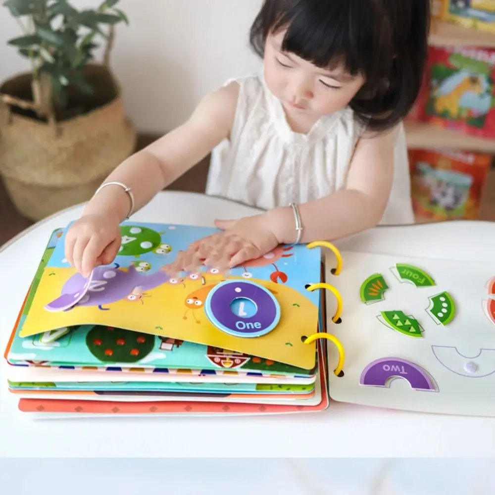 

Handmade Montessori Quiet Busy Book Repeated Pasting Paper DIY Paste Material Kit Three-dimensional Cartoon Animals Sticker Book