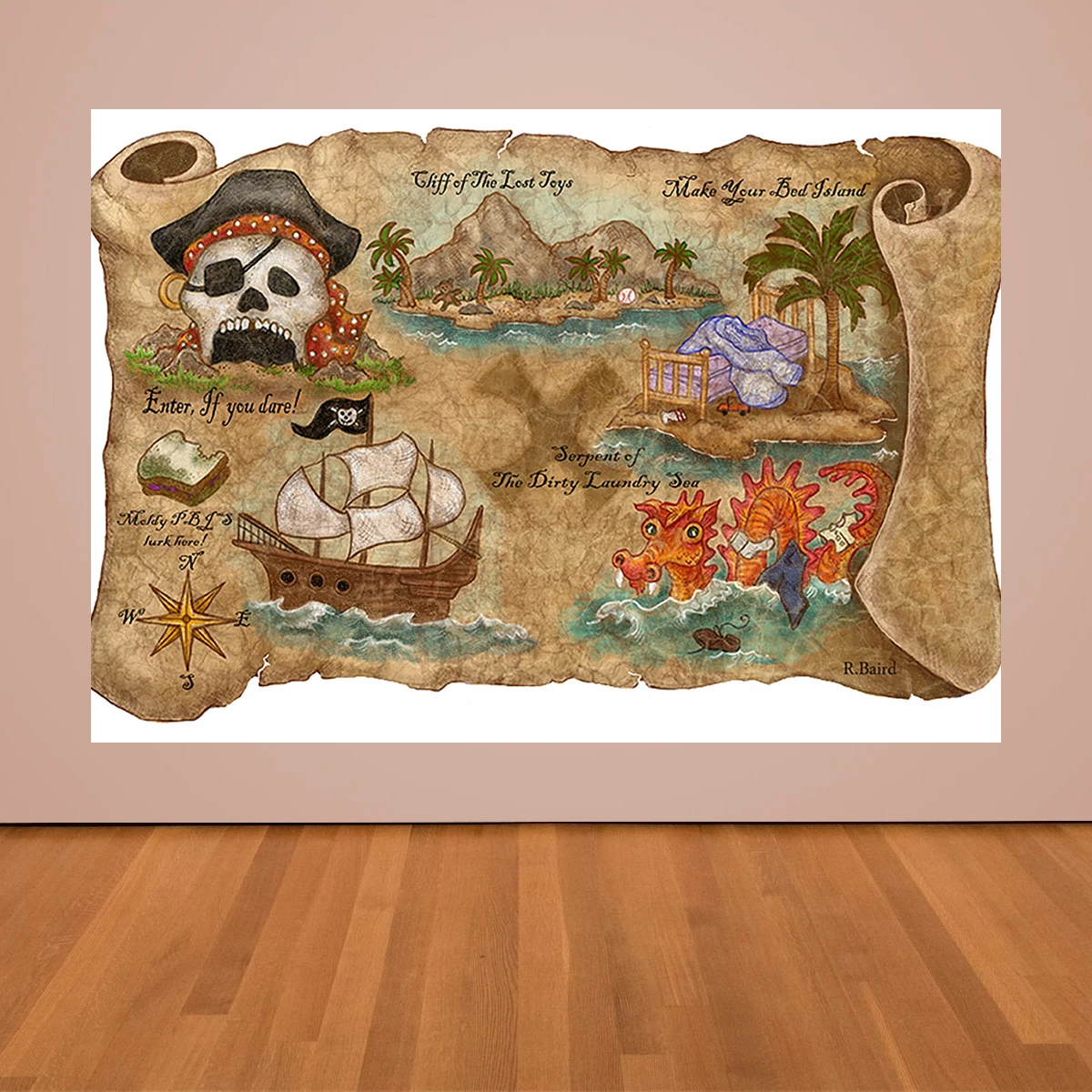 

Treasure Map Hunter Game Happy Birthday Photography Backdrop Background Banner Poster Bedroom Wall Decoration Theme Party