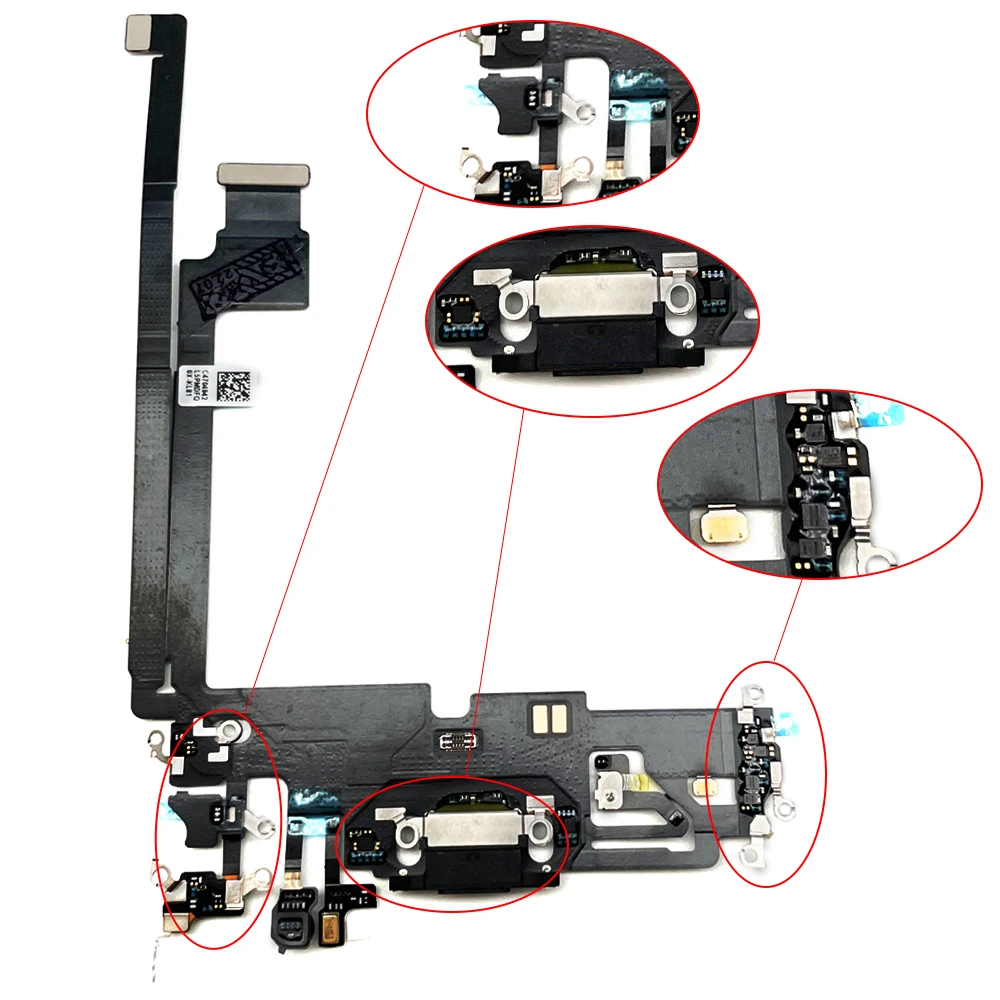 10Pcs/Lot, New For iPhone 12 Pro Max 12 mini USB Charging Port Mic Microphone Dock Connector Board Flex Cable Repair Parts