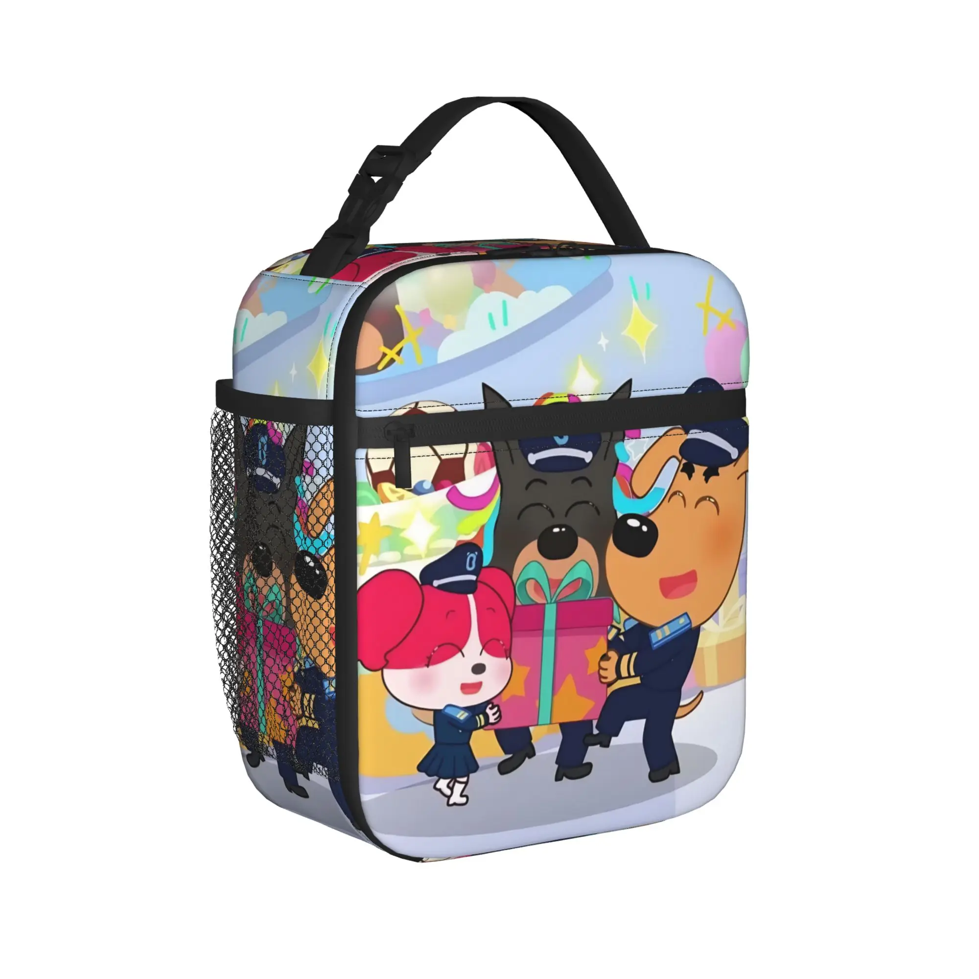 Sheriffs Labradors Dog Insulated Lunch Bags Cooler Bag Reusable,Lunch Container Cartoon Large Tote Lunch Box Food Handbags
