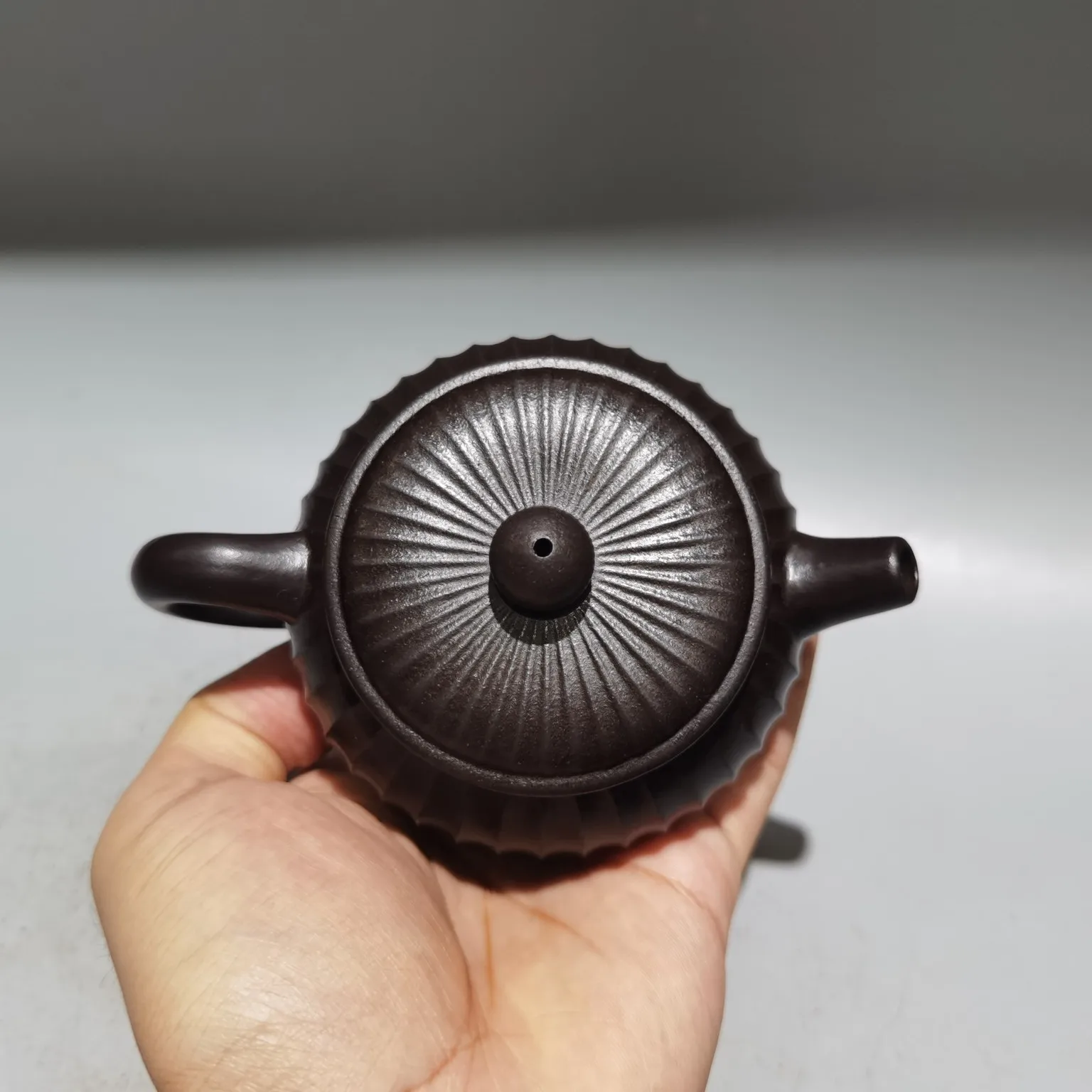 Yixing Teapot Purple Clay Pot line Ribbed palace lantern shaped pot Teapot Kettle Tasting tea ceremony