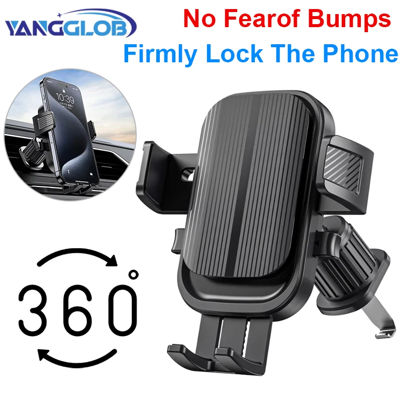 

Flexible Cell Phone Holder Car, Phone Mount for Car Air Vent, Universal Auto Lock Car Phone Holder for IPhone Most Smartphone