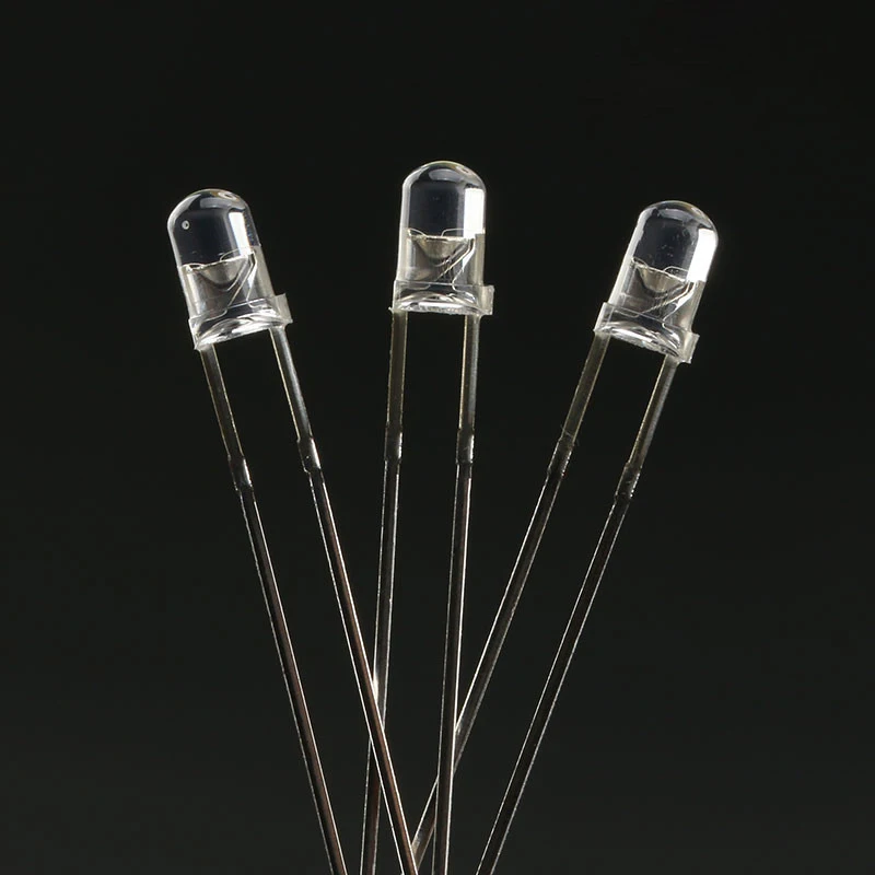 50pcs Clear F3 3mm RGB Slow Flashing Red Green Blue 3 Colors Multicolor Flicker 3 mm Light Emitting Diode LED Lamps Blinking