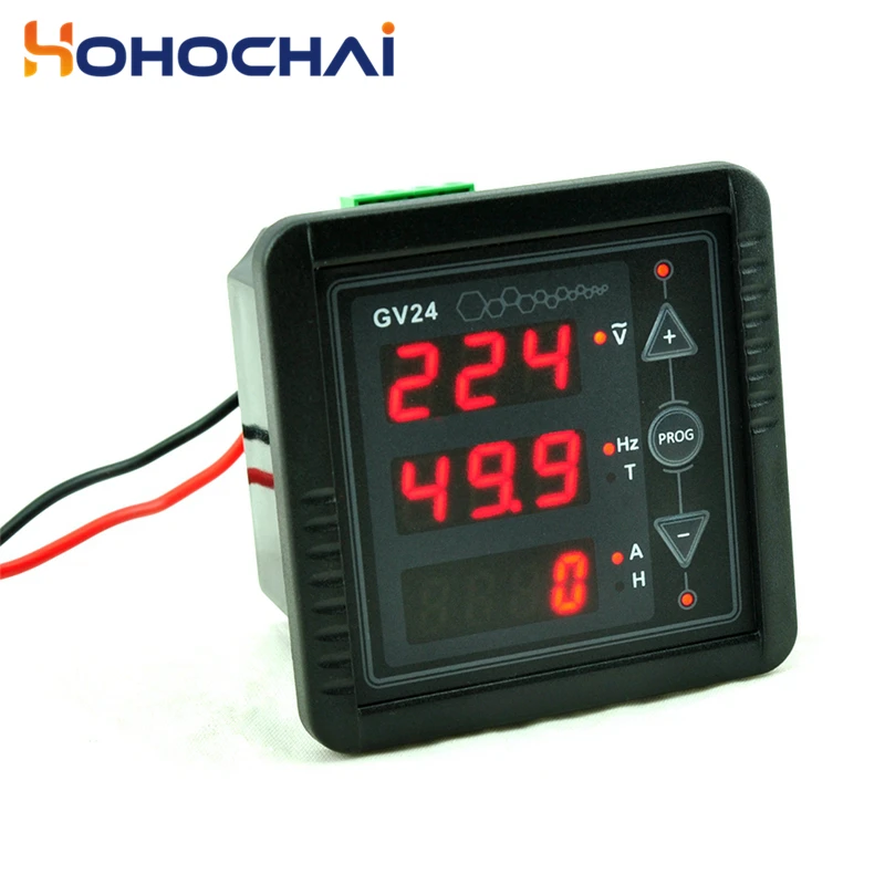 GV24 MK2 Multifunction Digital Meter Use For Generator AC Voltage/Frequency/Current/Operation Hours Measurement Monitoring Mebay