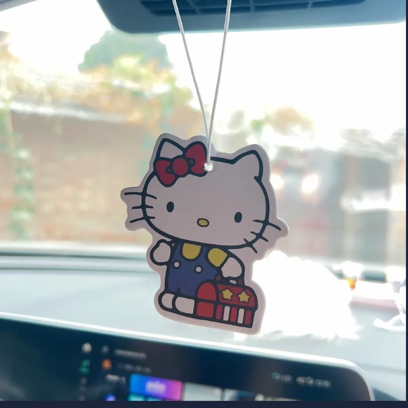 Hello Kitty Kuromi animation peripheral creative car-mounted aromatherapy tablets with high-looking appearance to purify the air