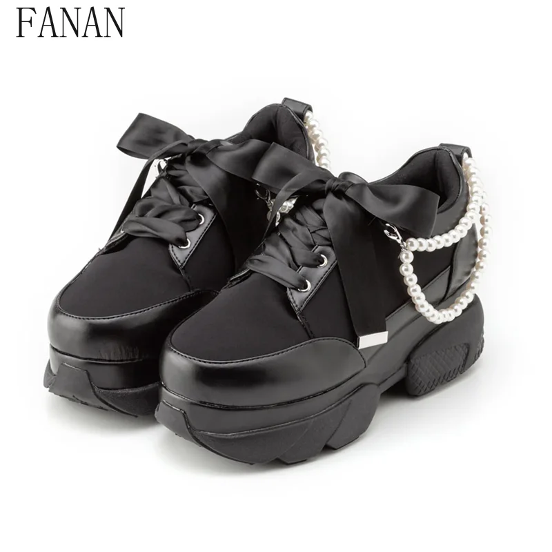 

Lolita Style Women's Sneakers Mass-Produced Spring Autumn Fashion Elegant Thick-Soled Platform Casual Shoes for Women