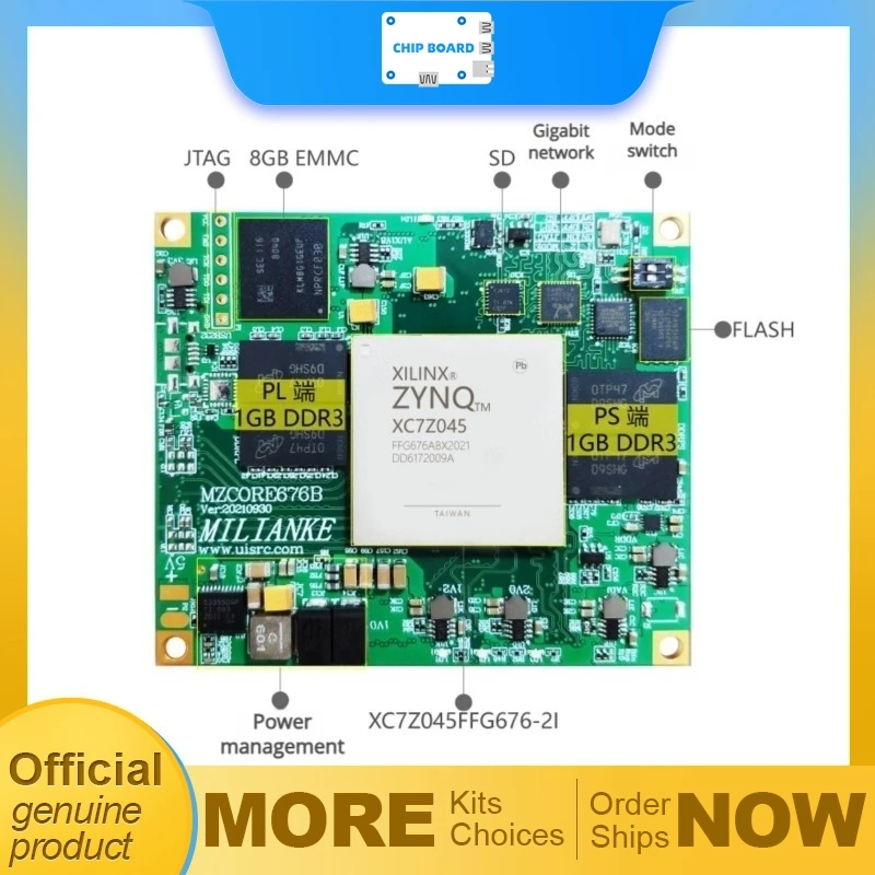 Milinker MLK-MZ7035 and 7045 Zynq FPGA boards with dual ARM cores, DDR3 memory and GTX transceivers for industrial systems