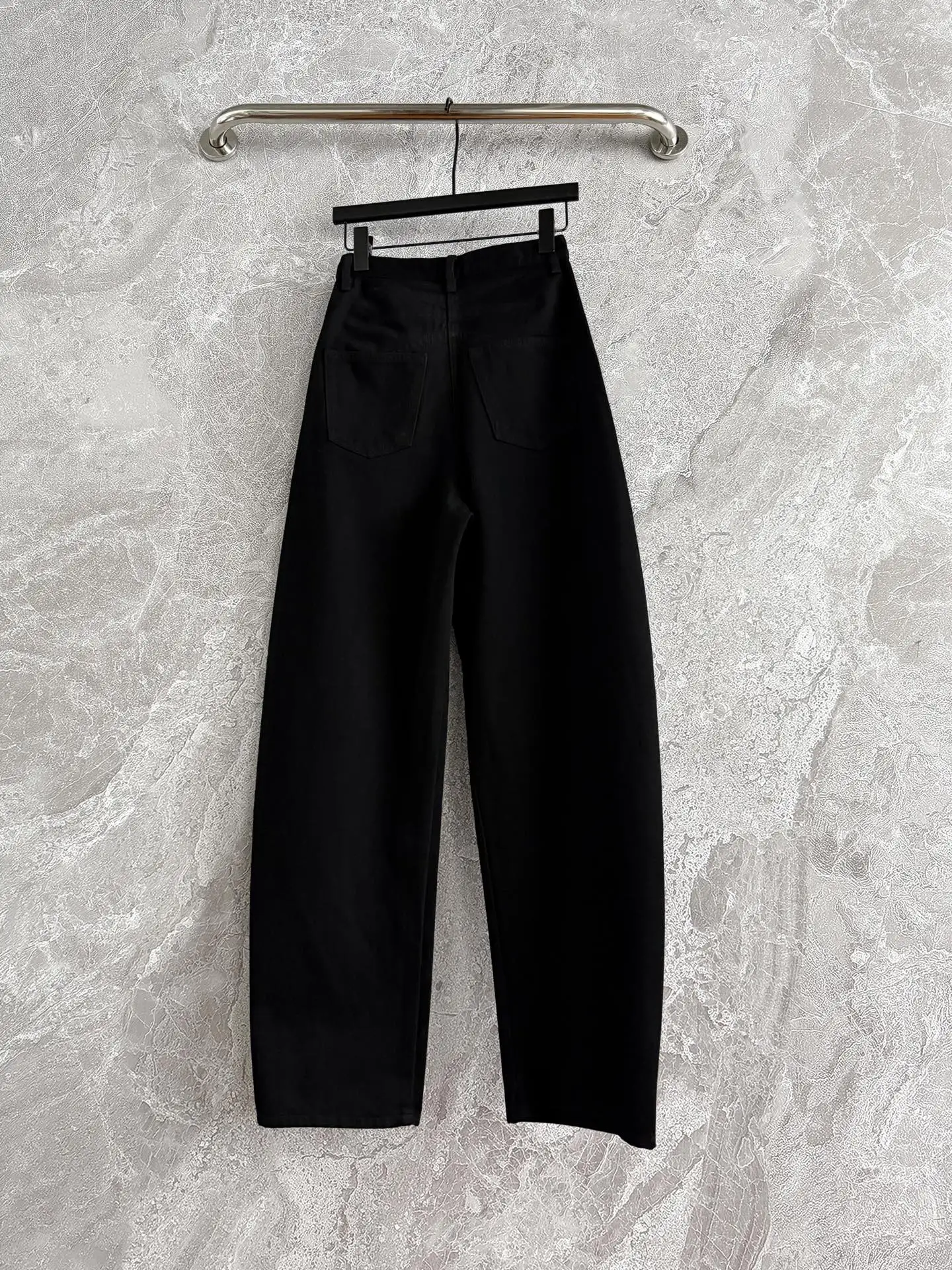 Dameskleding Katoen Zwart Machete Jeans Broek 2025, hoge kwaliteit