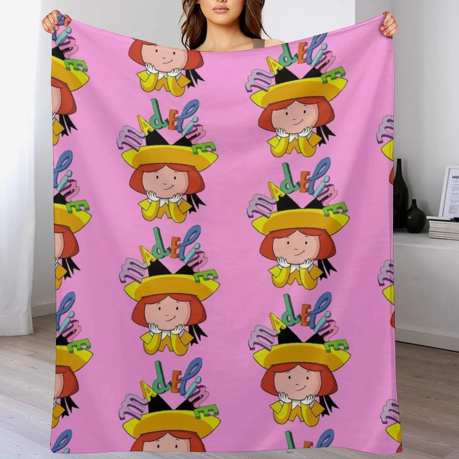 

cartoon madeline smile -cartoon kids gift Throw Blanket Cozy Throw Blanket Birthday Gift for Him Her