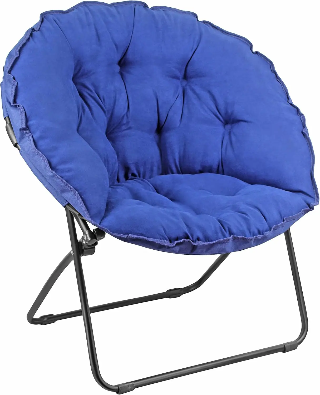 

Portable Round Foldable Padded Dish/Saucer Chair, Perfect For Gaming, Reading, Bedrooms, Dorm Rooms, Lounging Or Living Rooms,