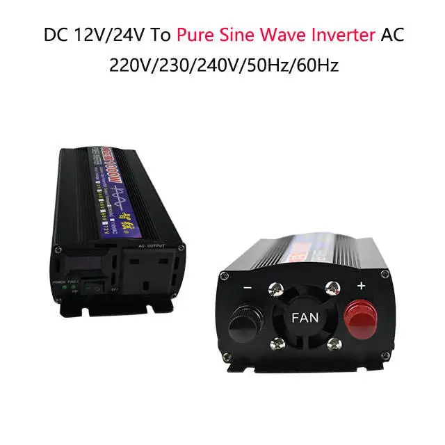 Pure Sine Wave Inverter 1000W 500W DC 12V 24V 48V AC 220V Power Inverter Frequency Converter 50hz 60hz Car Inverter Transformer- view 3