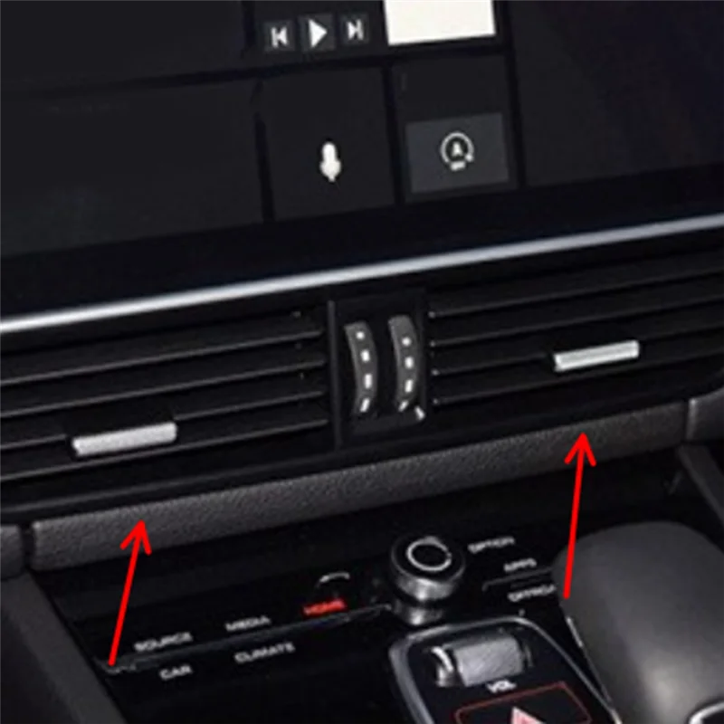 AY03-รถด้านหน้ากลางเครื่องปรับอากาศVent PaddleปรับPaddleสําหรับPorsche Cayenne 2018-2020 OutletคลิปTabซ่อม