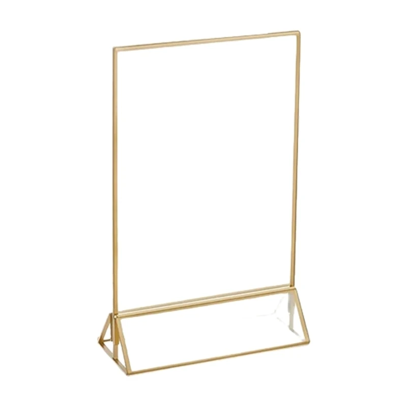  Vertical Sign Holder Counter Acrylic Sign Holder for Poster Office Restaurant