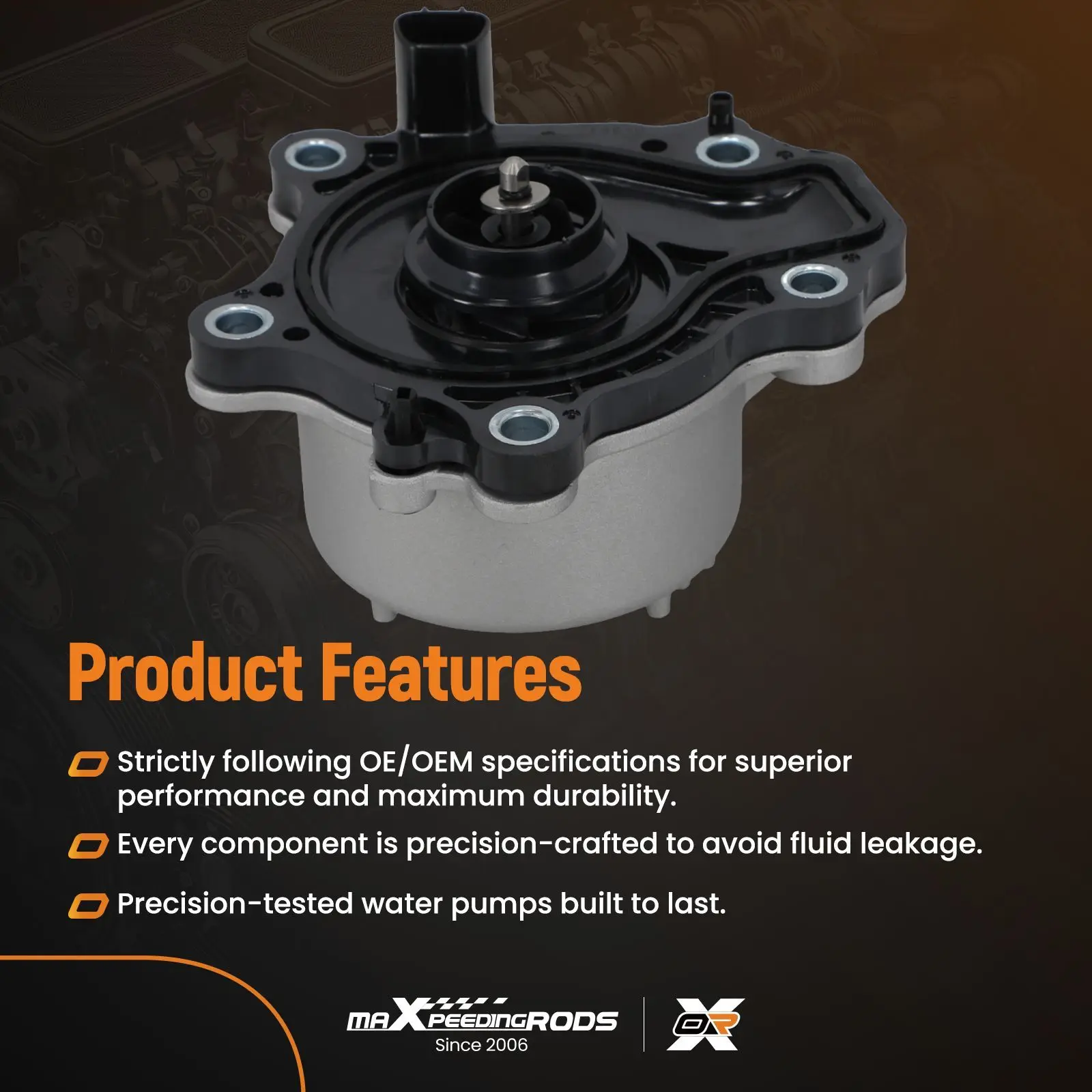 

Water Pump for Toyota Prius AWD-E Prime 1.8L 2019-2022 161A039035 WPT205