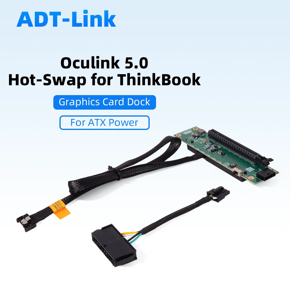 NEW A1 Type Oculink5.0 Graphics Card Dock, Compatible with ATX Power Supply, Supports Thinkbook Hot-swappable Plug-in Mico Gen5