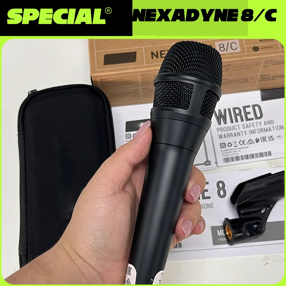 Nexadyne 8/C Dynamic Vocal Microphone with Dual Sensor for Excellent Sound Performance Singing Voice Recording Speech Conference