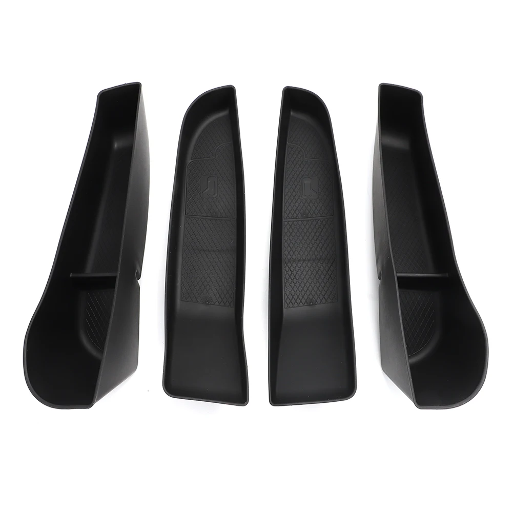 New Car Door Side Storage Box 4PCS Front Rear Door Armrest Umbrella Trash Can for Tesla New Model 3+ Highland 2024 Accessories