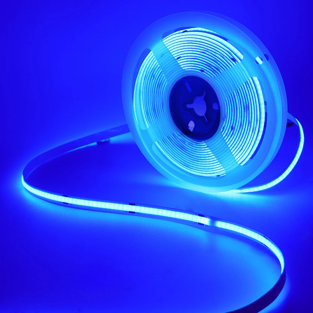 3 mm, 5 mm, 8 mm Breite, COB-LED-Streifen, 5 V, 12 V, 24 V, 320 LEDs, flexibles LED-Band mit selbstklebender linearer Beleuchtung mit hoher Dichte