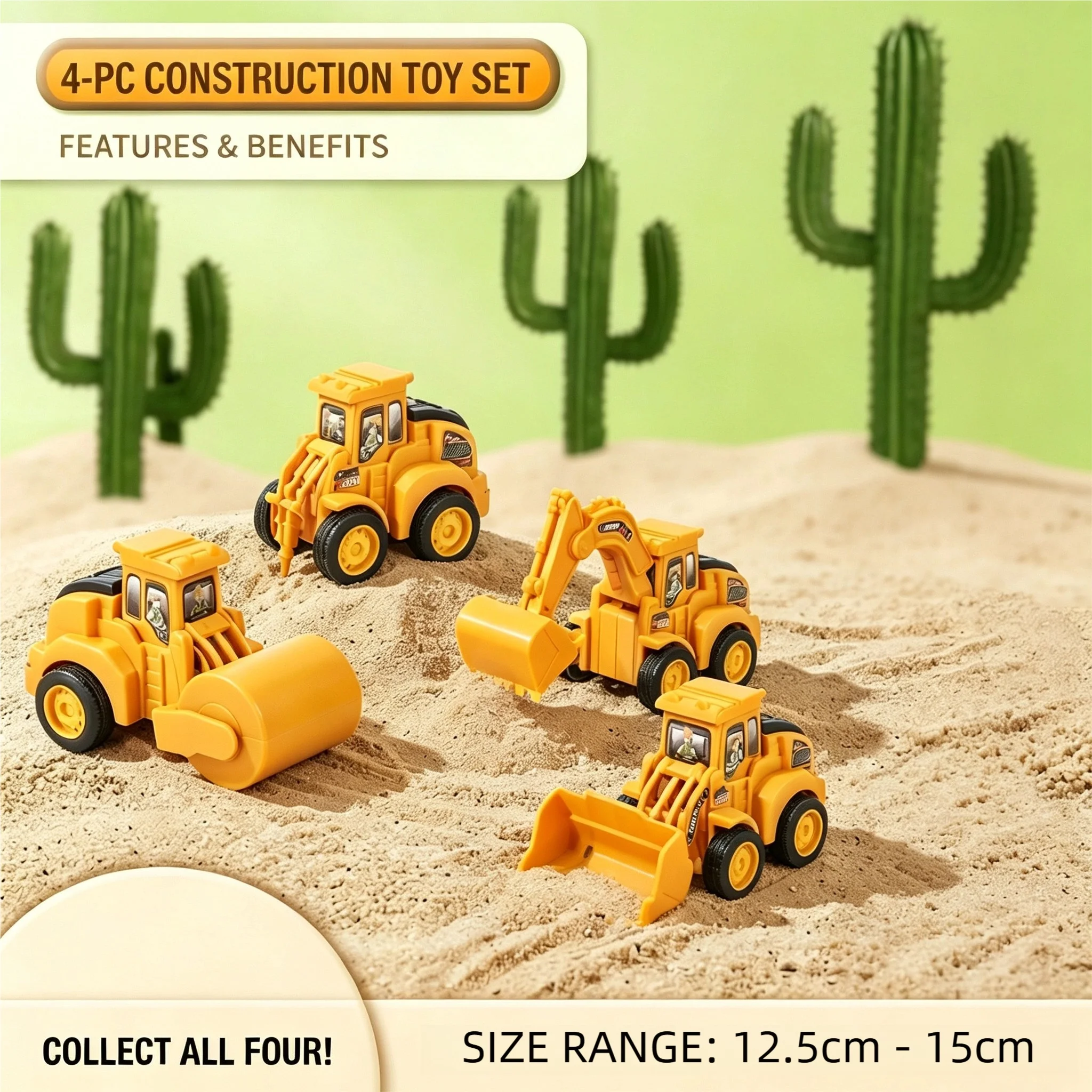 Viral Friction Construction Truck, Multi‑Joint Movable Sandbox Play Toy for Kids 3+
