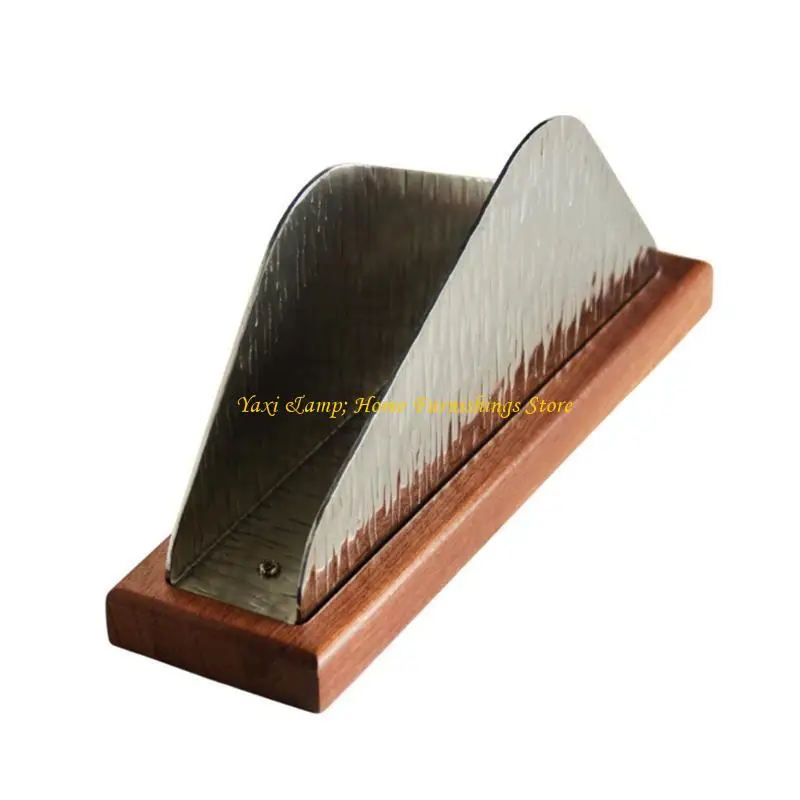 

W8EA Table Paper Tissue Stand with Ice Crack Designs Stainless Steel Texture