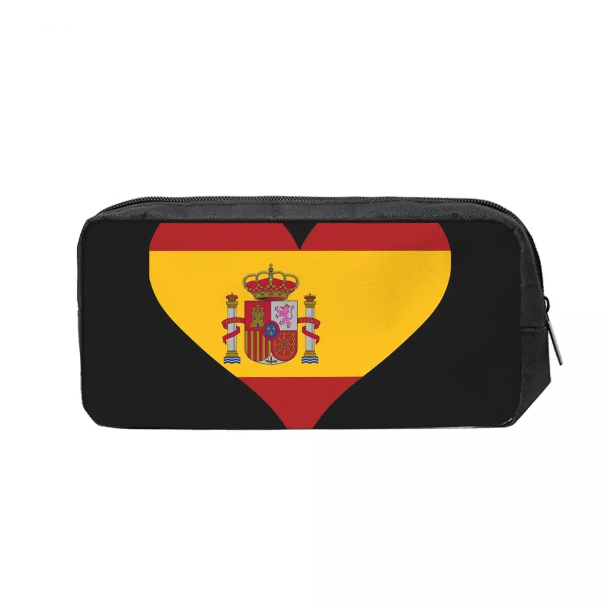Estuches para lápices con diseño de bandera de España para estudiantes, caja para lápices escolar, bolsa para lápices de gran capacidad, soporte para bolígrafos