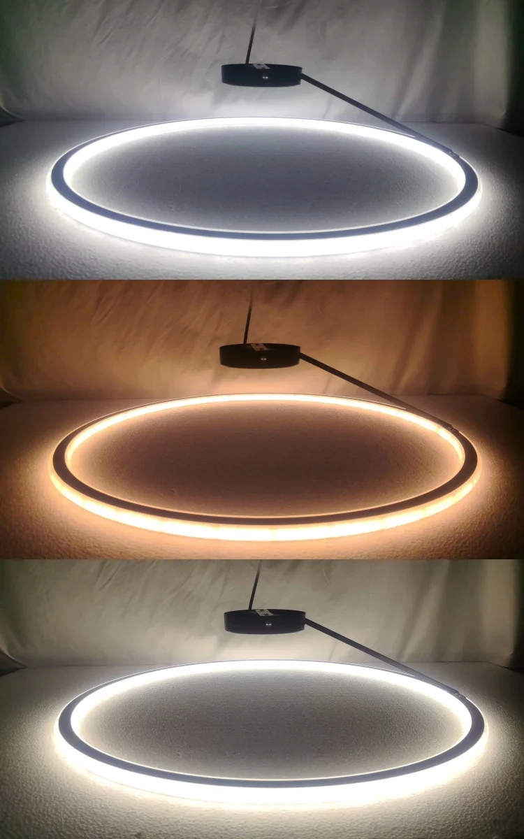 Modern Simple Round Ring Led Ceiling Chandeliers White Dimmable Bedroom Study Lamps Lighting Home Decor Luster Lights Fixtures