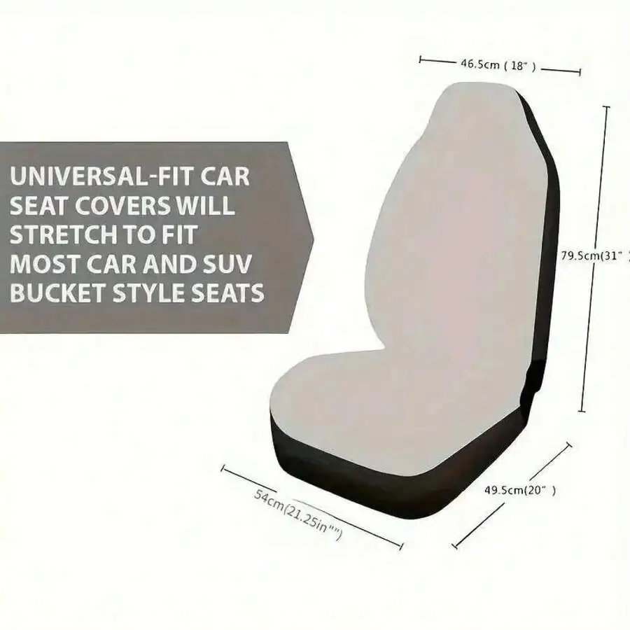 

Universal Fit Car Seat Cover With Cat And Floral Pattern For Front Seat, Stretchable For Cars SUVs Trucks