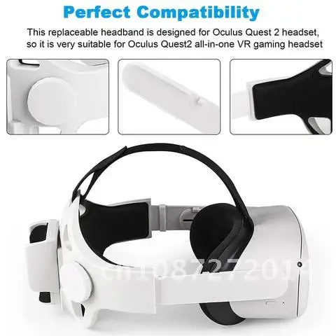 

Enhanced Headband For Oculus Quest 2 VR Accessories Adjustable Head Strap With Powerbank Fixing Bracket