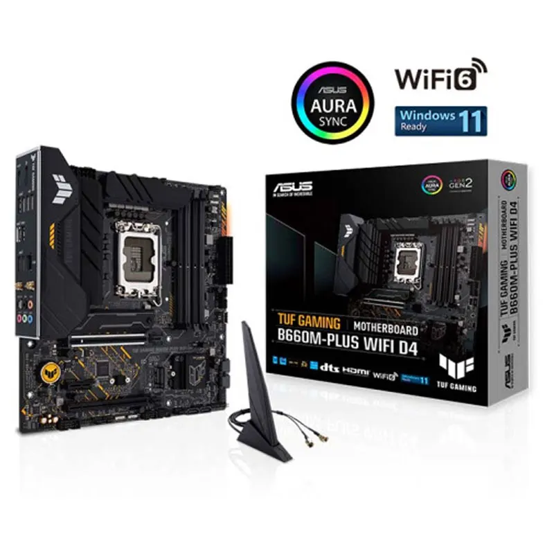 NEW For Asus TUF GAMING B660M-PLUS WIFI D4 Original Desktop B660 DDR4 Motherboard LGA 1700 Support 12400F 12400 i3 12100F