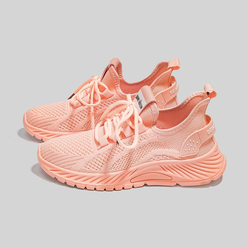 Lente Vrouwen Vliegen Weave Mesh Ademende Sneakers 2023 Nieuwe Platte Casual Alle-Match Witte Sportschoenen Vrouwelijke Outdoor Running schoenen