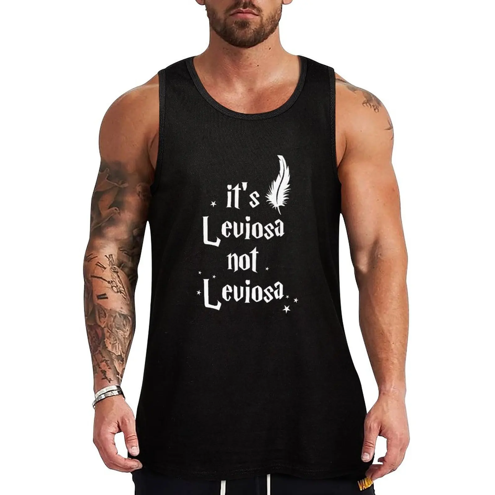 It is LeviOsa, not LeviosA Tank Top Gym T-shirts for men Men's sports t-shirt vest for men