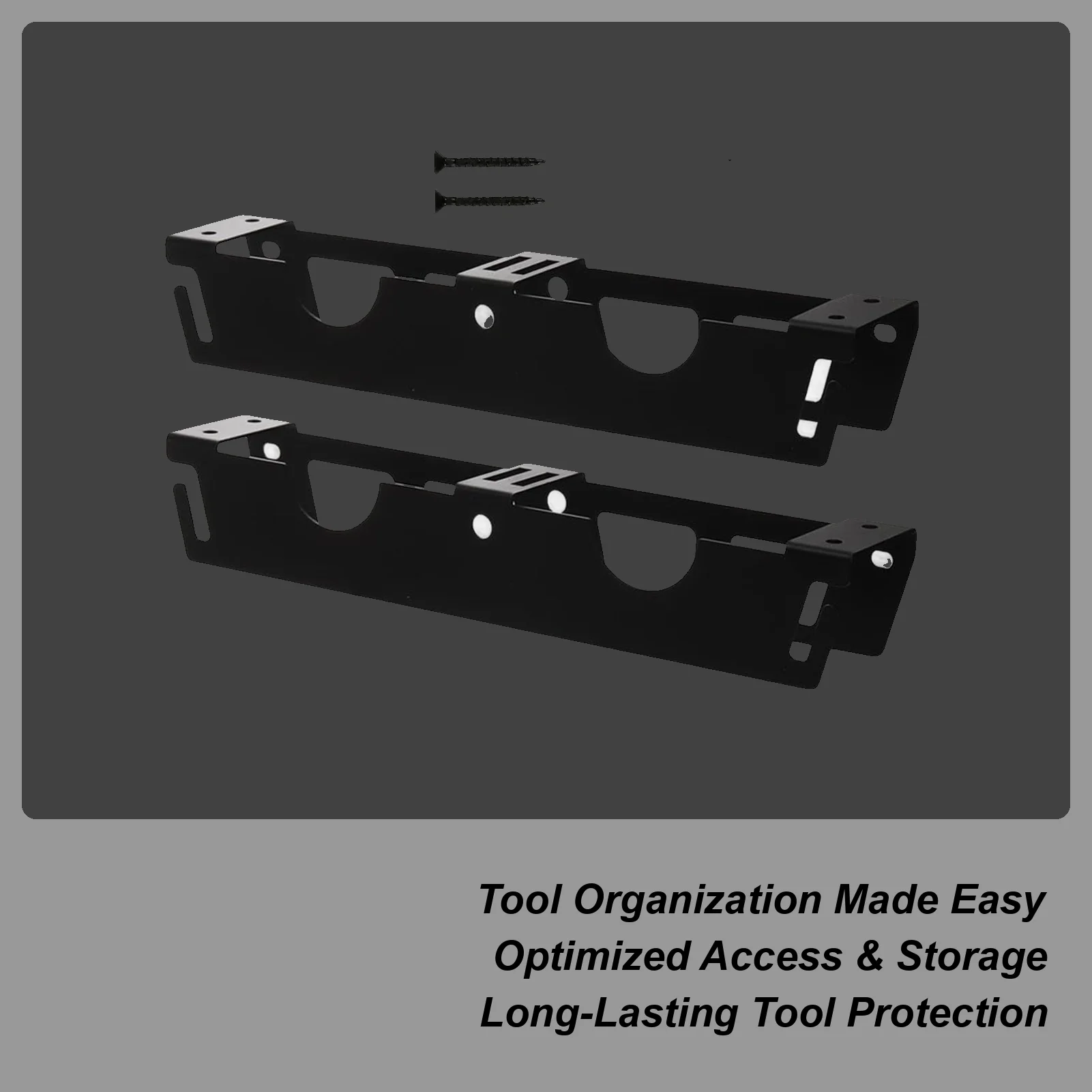 Grinder Holder Wall Mount Bracket For Angle Grinder 2 Pieces Electric Tools 2-Slot Rack With Cord Hooks For Home Renovation