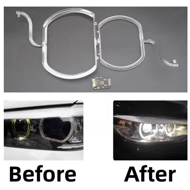 For BMW 5 Series G30 Low Version 2018 2019 2020 Car Headlights DRL Light Strips Angel Eyes Chip Ballast Module Illumination Part