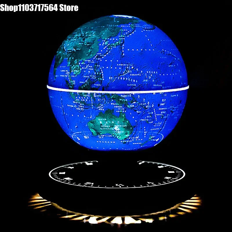 Oryginalność dekoracja domu Maglev globe wahadło lustro zegarowe podświetlana podstawa czysta mapa Chin nauczana globus hurtowa