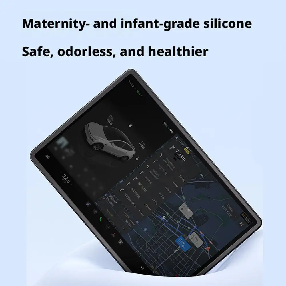 16inch Silicone Protective Frame Edge Cover For Tesla Model Y Juniper Model 3 Highland Central Control Display Screen Protector