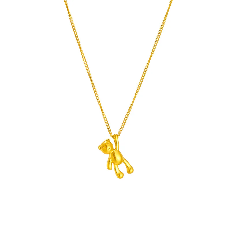 316L Stainless Steel Necklace Bear Pendant Chain Accessories for Women New Trends Christmas Girl Jewelry Gifts Collier XIYANIKE image 5