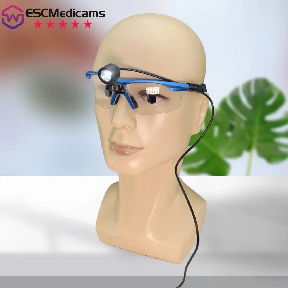 

Rechargeable 3W LED Dentist Surgical Operation Headlamp with Protection Glasses Lithium-ion Loupes Oral Dental Headlight