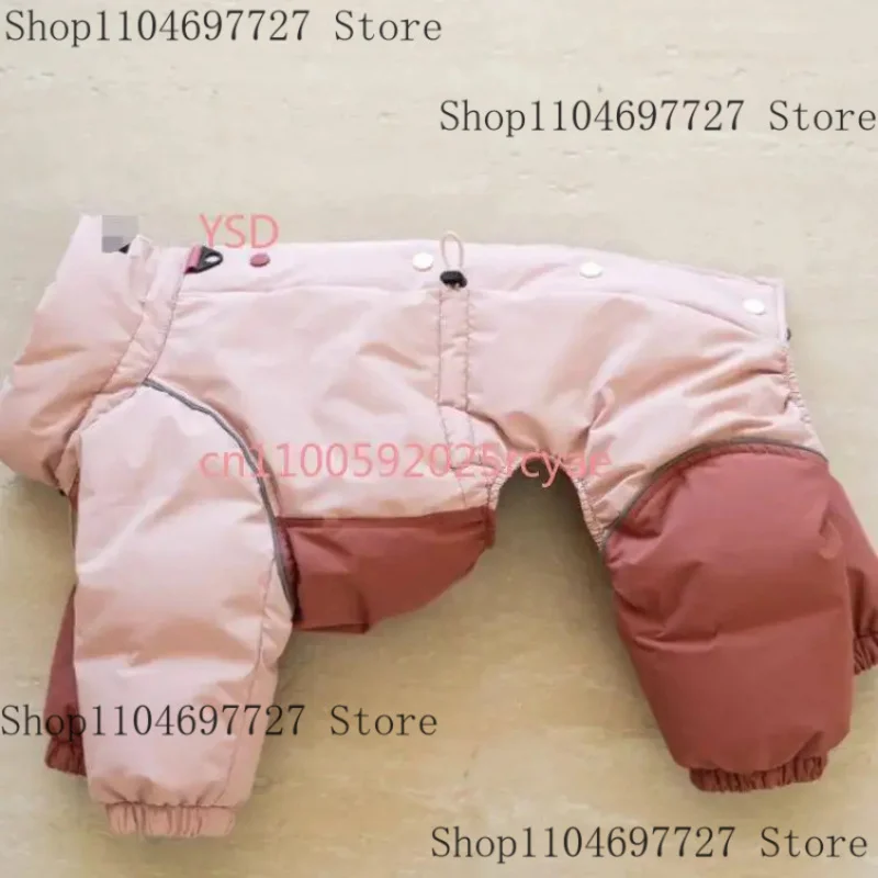 24-Year-Old Medium-Sized Lingtihuibit Turtleneck Cotton-Padded Coat Pet Dog Autumn Winter Clothes Warm And Windproof