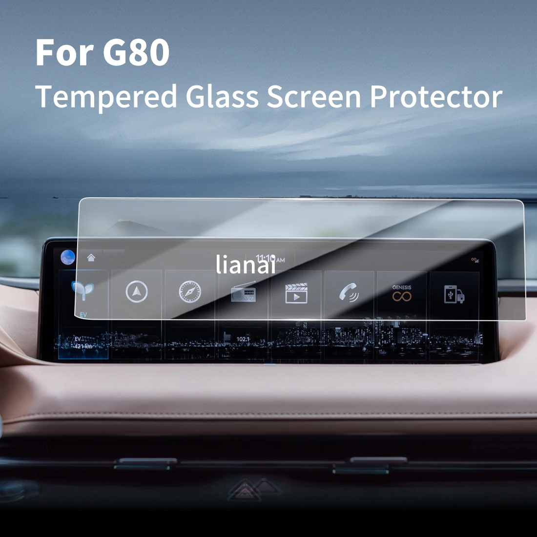 Carplay Screen Protector Tempered Glass Protective Film Navigator Car Stickers Accessories For23 Genesis G80