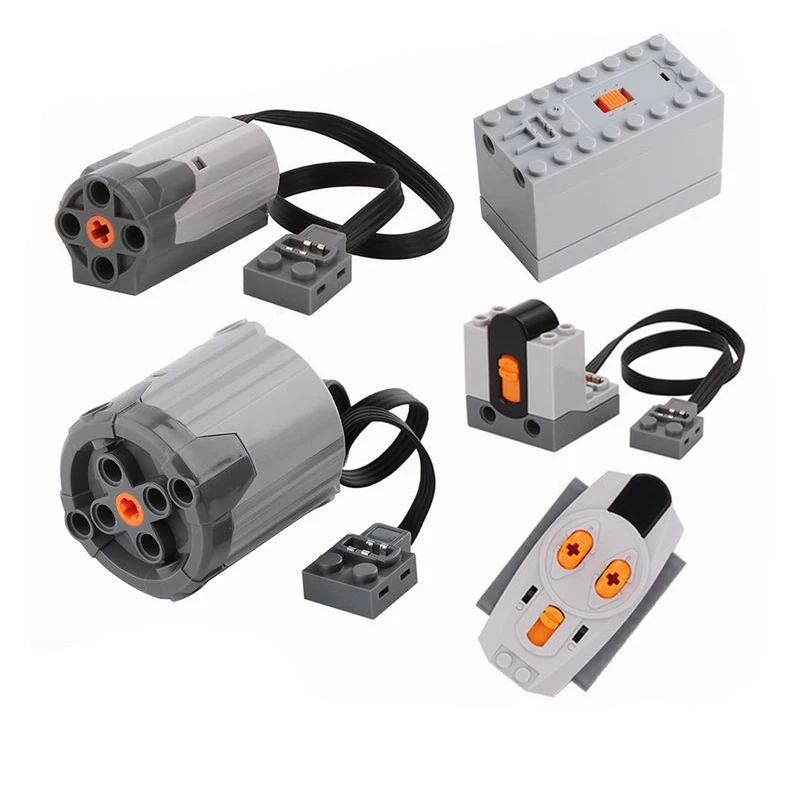 Kit de Motor de Buggy de tren con Servo M/XL, funciones de potencia técnica, control remoto IR para bloques de construcción compatibles con técnicas DIY