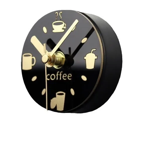 Popular Leisure Time Coffee Home Decoration Accessories Creative Magnetic Refrigerator Sticker Clock Hangi Table Message Sticker