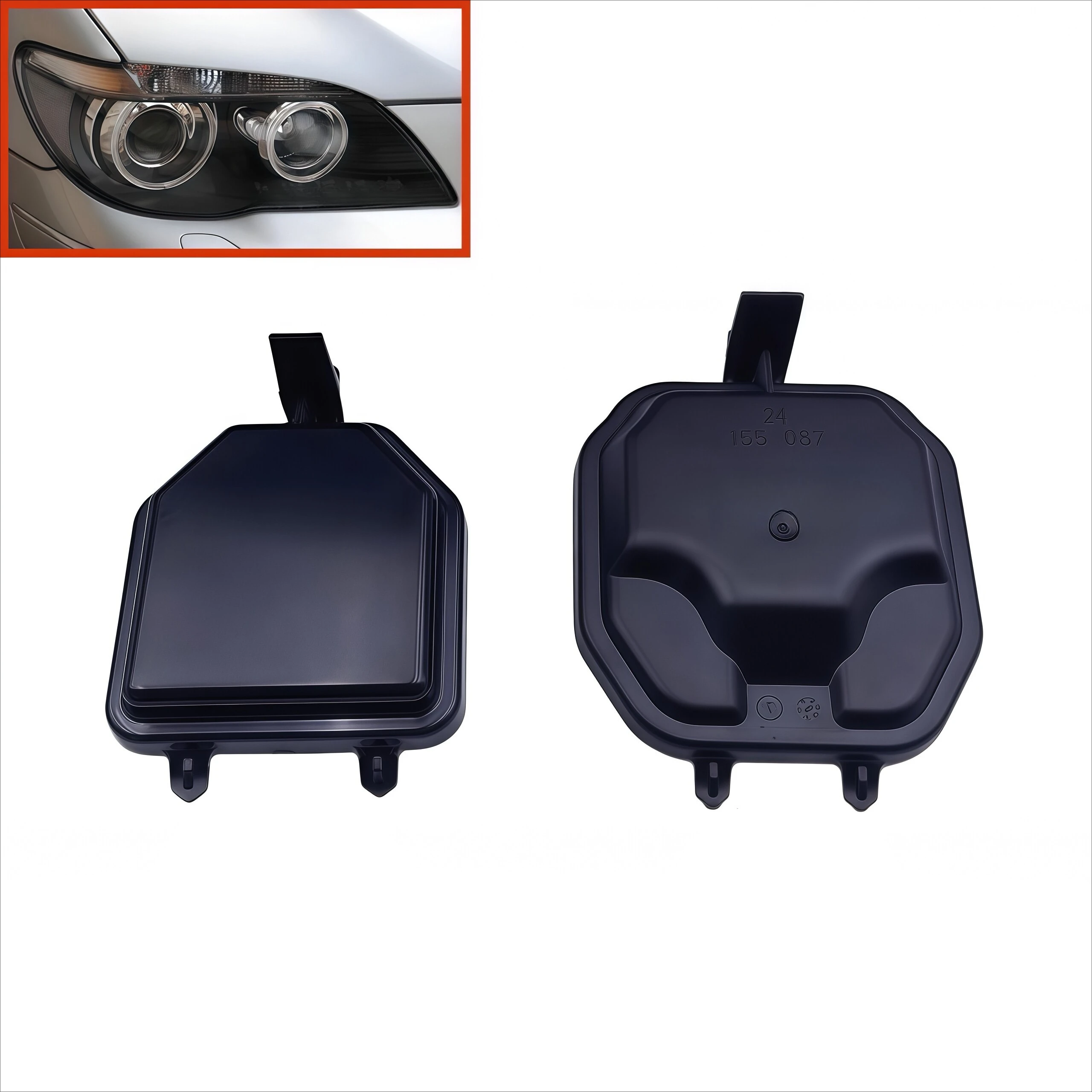 Dust Covers and Waterproof Covers for Headlights on 2004–2008 BMW 7 Series E66 Models