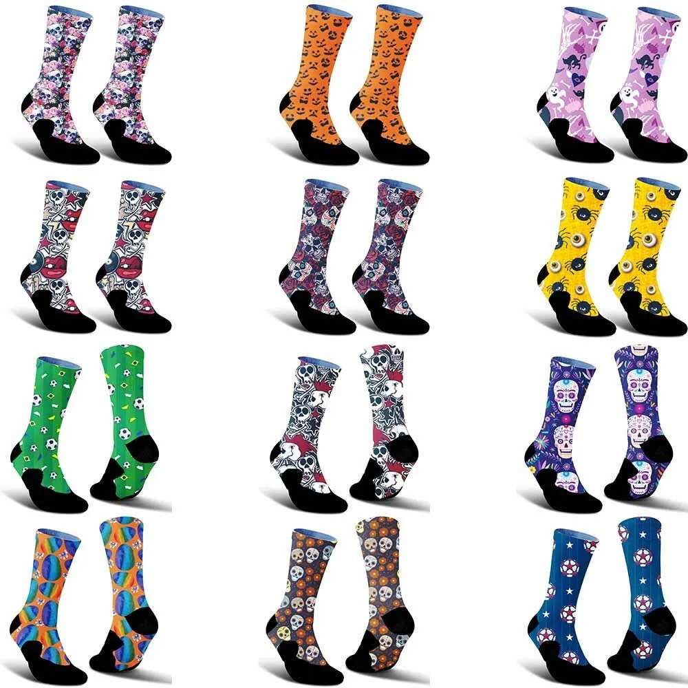 

Creative Eye and Spider Pattern Cycling Socks, Multiple Fashion Patterns to Choose from, Sweat Absorbing，Breathable，unisex