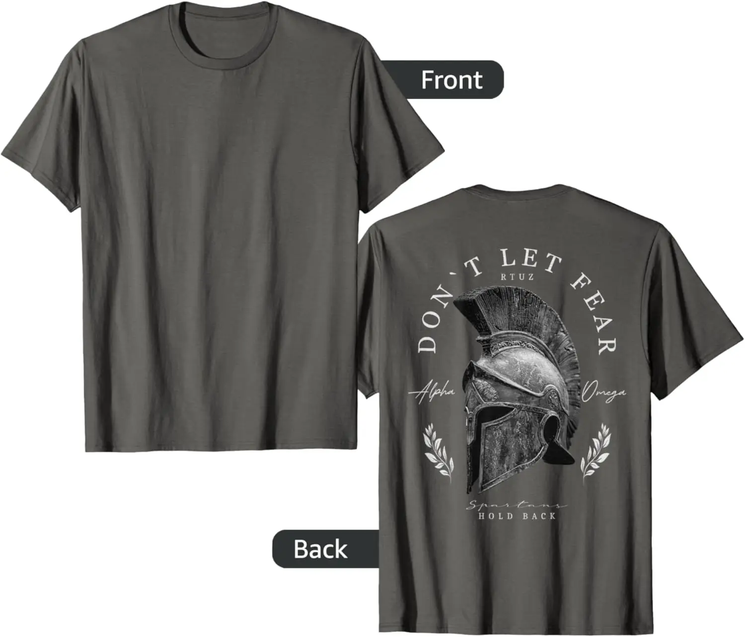 Greek Sparta Helmet Soldier Back Print Spartan T-Shirt Short Sleeve Casual 100% Cotton Shirts